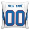 Custom B.Bills Pillow Royal Football Team Decorative Throw Pillow Case Print Personalized Football Style Fans Letters & Number Birthday Gift Football Pillows