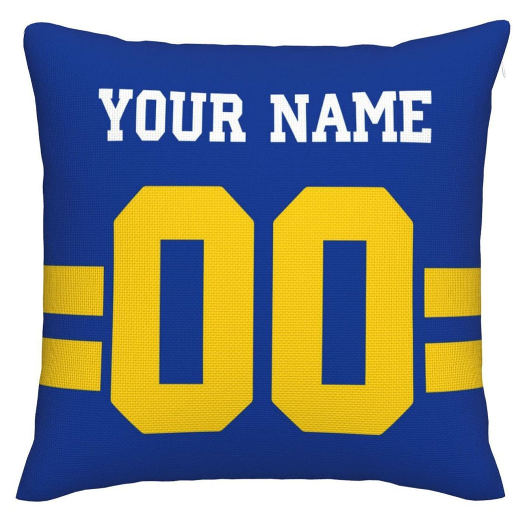 Custom LA.Rams Pillow Decorative Throw Pillow Case - Print Personalized Football Team Fans Name & Number Birthday Gift Football Pillows