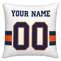 Custom D.Broncos Pillow Decorative Throw Pillow Case - Print Personalized Football Team Fans Name & Number Birthday Gift Football Pillows