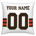 Custom C.Browns Pillow Decorative Throw Pillow Case - Print Personalized Football Team Fans Name & Number Birthday Gift Football Pillows