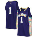#1 A.State Braves Honoring Black Excellence Replica Basketball Jersey - Purple American College Jerseys