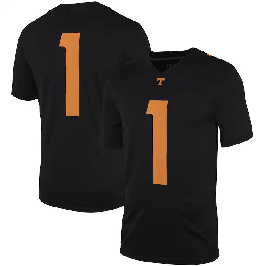 #1 T.Volunteers Dark Mode Game Jersey ¨C Black College Jerseys