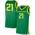 #21 O.Ducks Limited Basketball Jersey Green Stitched American College Jerseys