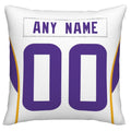 Custom MN.Vikings Pillow Decorative Throw Pillow Case - Print Personalized Football Team Fans Name & Number Birthday Gift Football Pillows