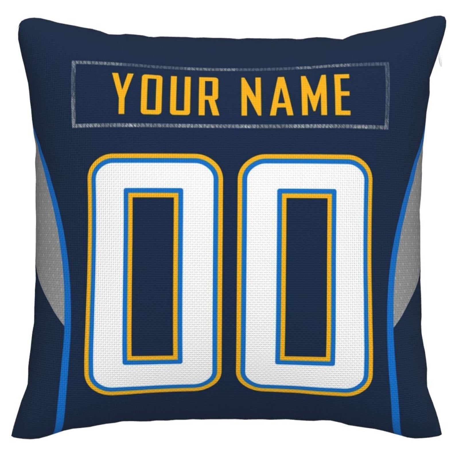 Custom LA.Chargers Pillow Decorative Throw Pillow Case - Print Personalized Football Team Fans Name & Number Birthday Gift Football Pillows