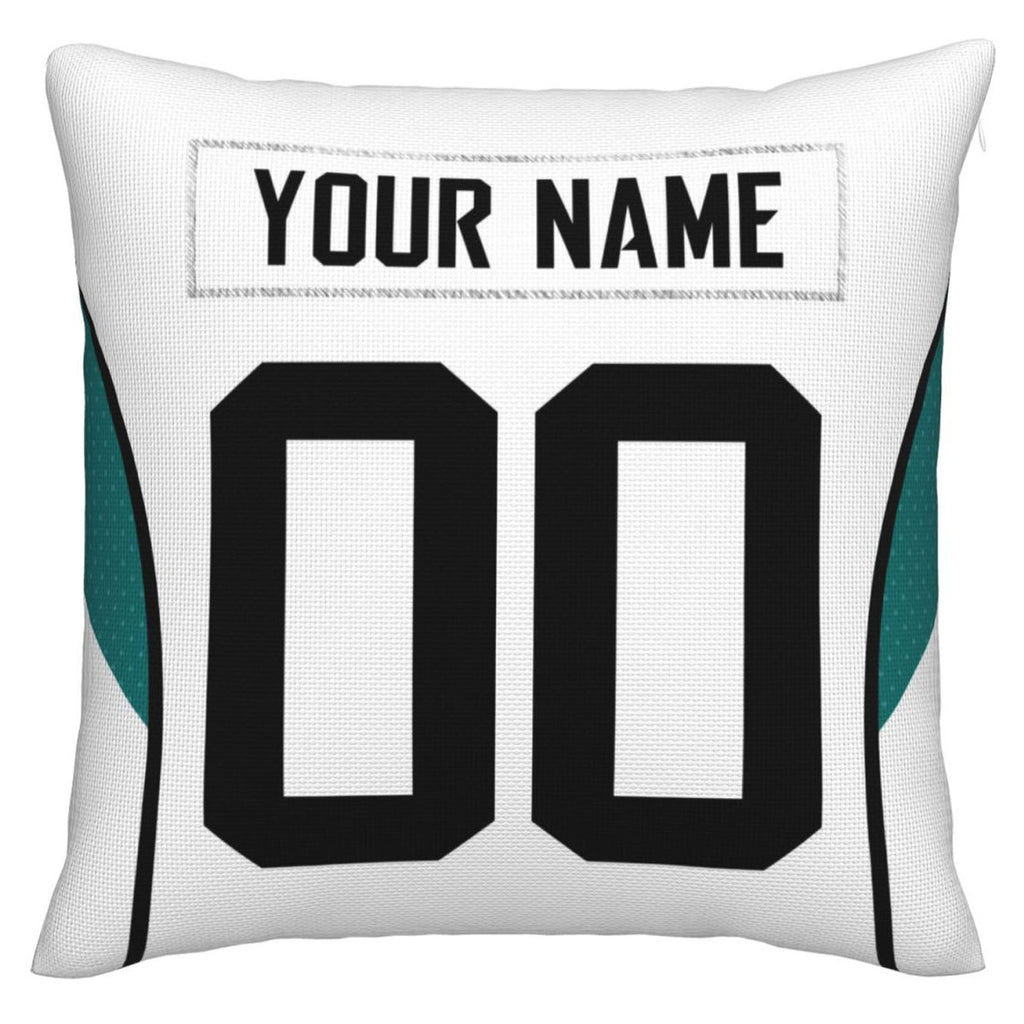 Custom J.Jaguars Pillow Decorative Throw Pillow Case - Print Personalized Football Team Fans Name & Number Birthday Gift Football Pillows