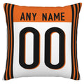 Custom C.Bengals Pillow Decorative Throw Pillow Case - Print Personalized Football Team Fans Name & Number Birthday Gift Football Pillows