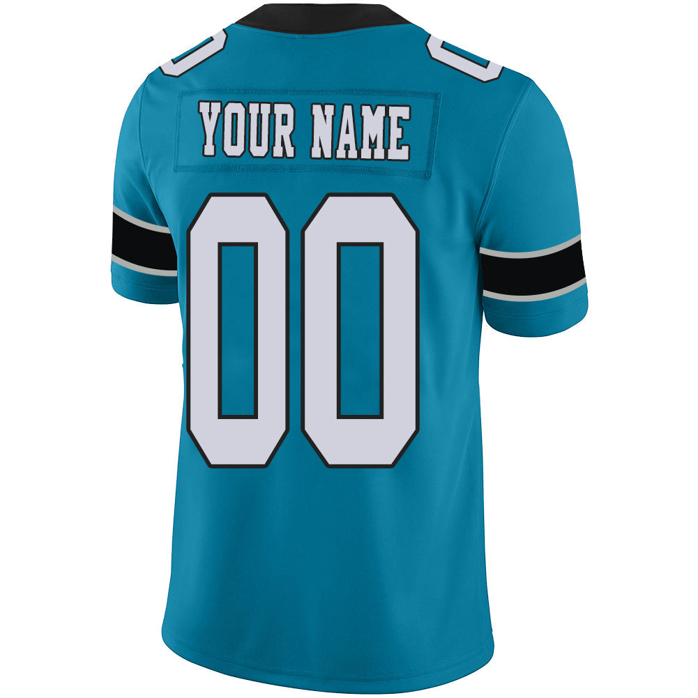 Custom C.Panther Stitched American Personalize Birthday Gifts Blue Jersey Football Jerseys