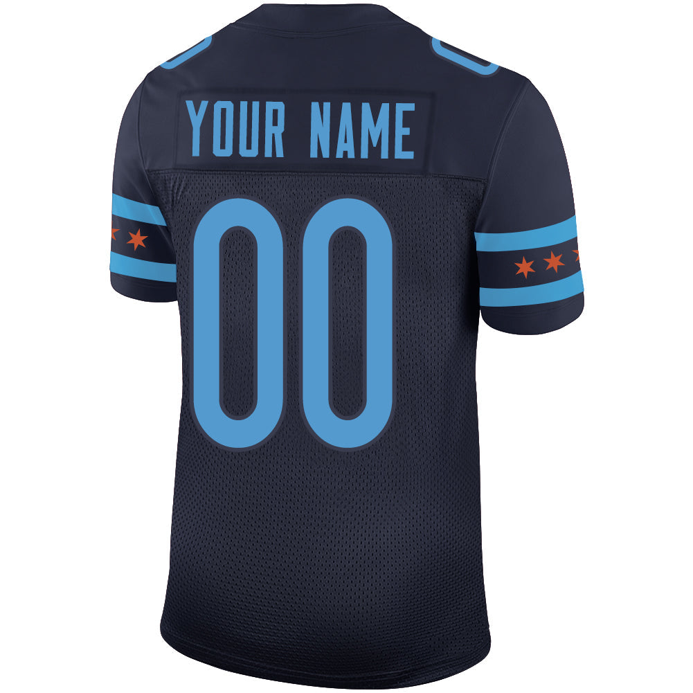 Custom C.Bear Stitched American Jerseys Personalize Birthday Gifts Navy Football Jerseys
