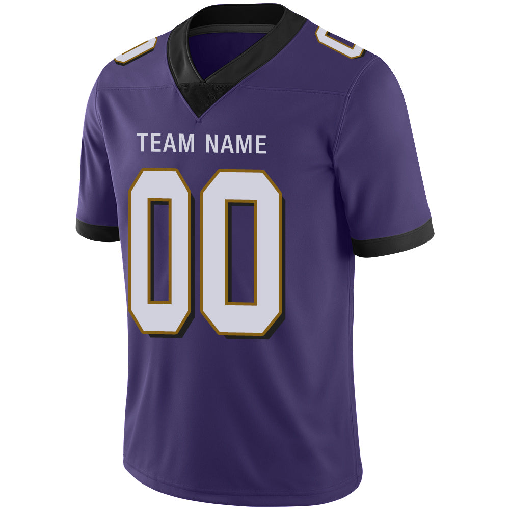 Custom B.Raven Stitched American Football Jerseys Personalize Birthday Gifts Purple Jersey