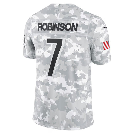 A.Falcons #7 Bijan Robinson Arctic Camo Salute to Service Limited Jersey