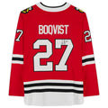 C.Blackhawks #27 Adam Boqvist Supporters Authentic Autographed Supporters Breakaway Jersey Red Stitched American Hockey Jerseys