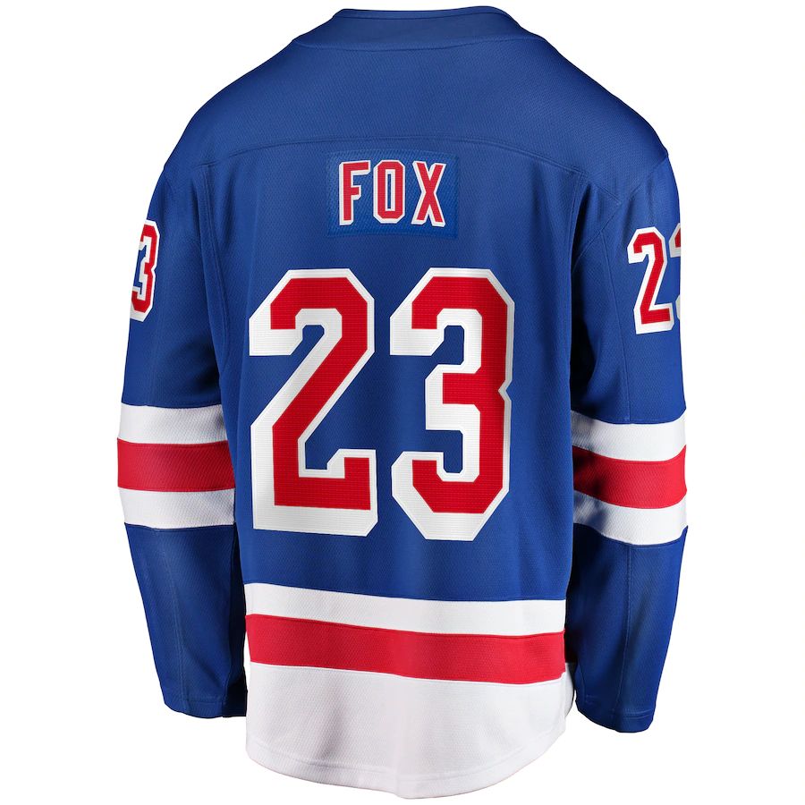 NY.Rangers #23 Adam Fox Supporters Branded Home Premier Breakaway Player Jersey Blue Stitched American Hockey Jerseys