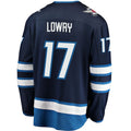 W.Jets #17 Adam Lowry Supporters Branded Breakaway Replica Jersey Navy Stitched American Hockey Jerseys