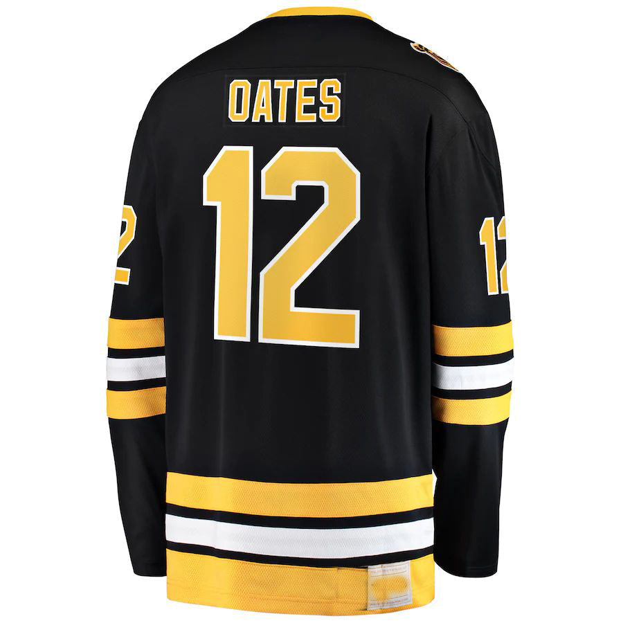 B.Bruins #12 Adam Oates Supporters Branded Premier Breakaway Retired Player Jersey Black Stitched American Hockey Jerseys