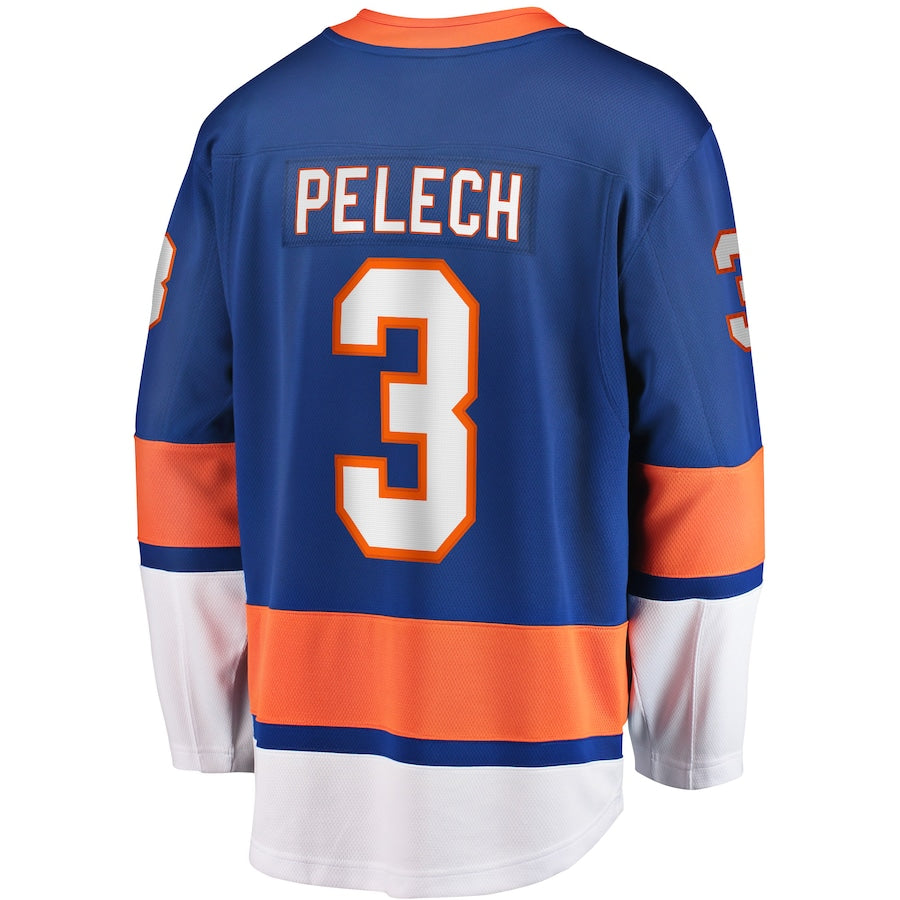 NY.Islanders #3 Adam Pelech Supporters Branded Home Breakaway Player Jersey Royal Stitched American Hockey Jerseys