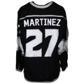 LA.Kings #27 Alec Martinez Supporters Authentic Game-Used from the 2017-18 Season Black Stitched American Hockey Jerseys