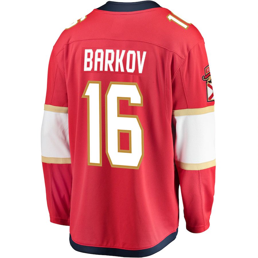 F.Panthers #16 Aleksander Barkov Supporters Branded Premier Breakaway Player Jersey Red Stitched American Hockey Jerseys