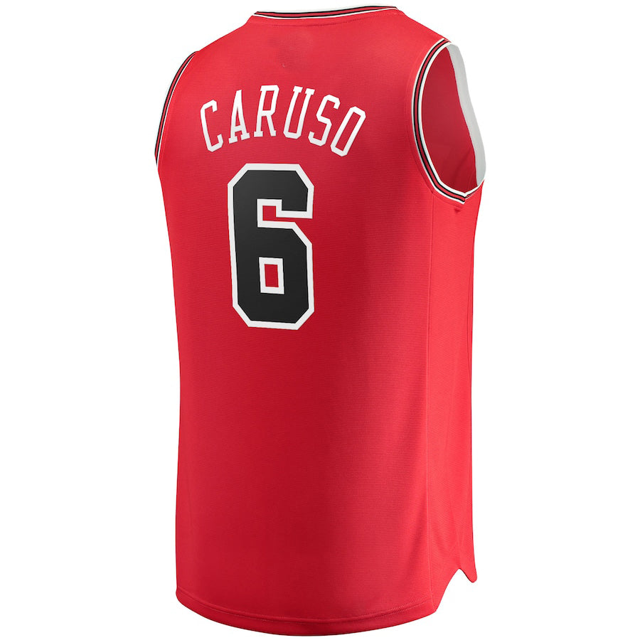C.Bulls #6 Alex Caruso Fanatics Branded 2021-22 Fast Break Replica Jersey Icon Edition  Red Stitched American Basketball Jersey