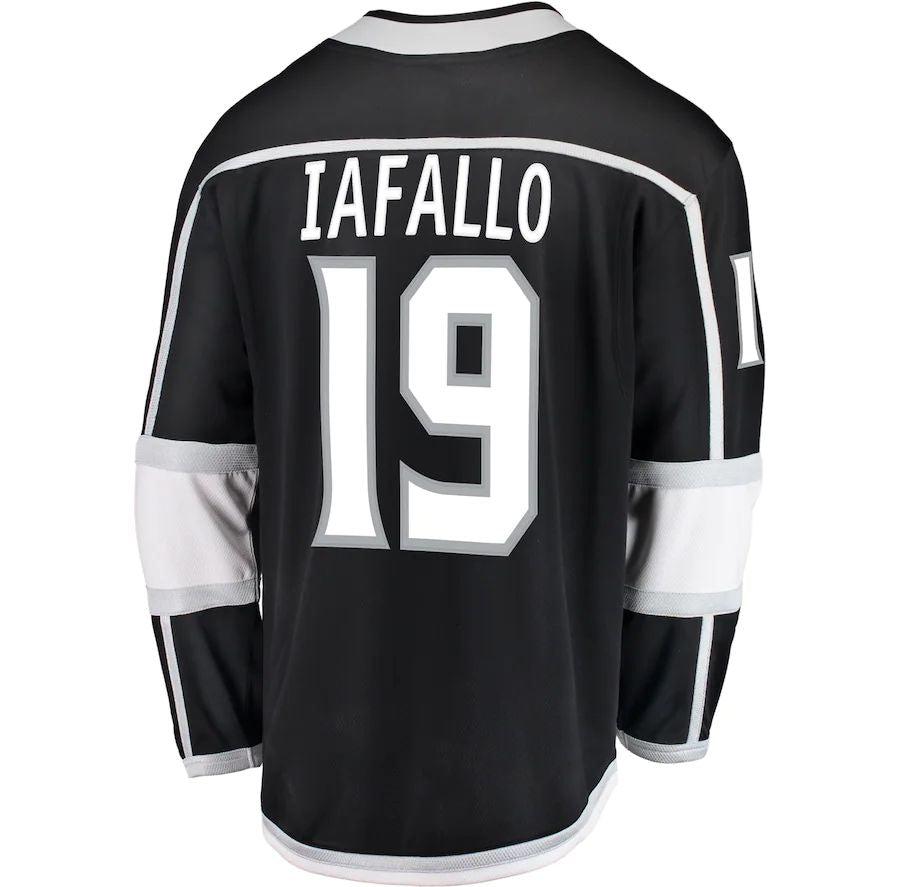 LA.Kings #19 Alex Iafallo Supporters Branded Youth Breakaway Player Jersey Black Stitched American Hockey Jerseys