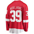 D.Red Wings #39 Alex Nedeljkovic Supporters Branded Home Breakaway Player Jersey Red Stitched American Hockey Jerseys