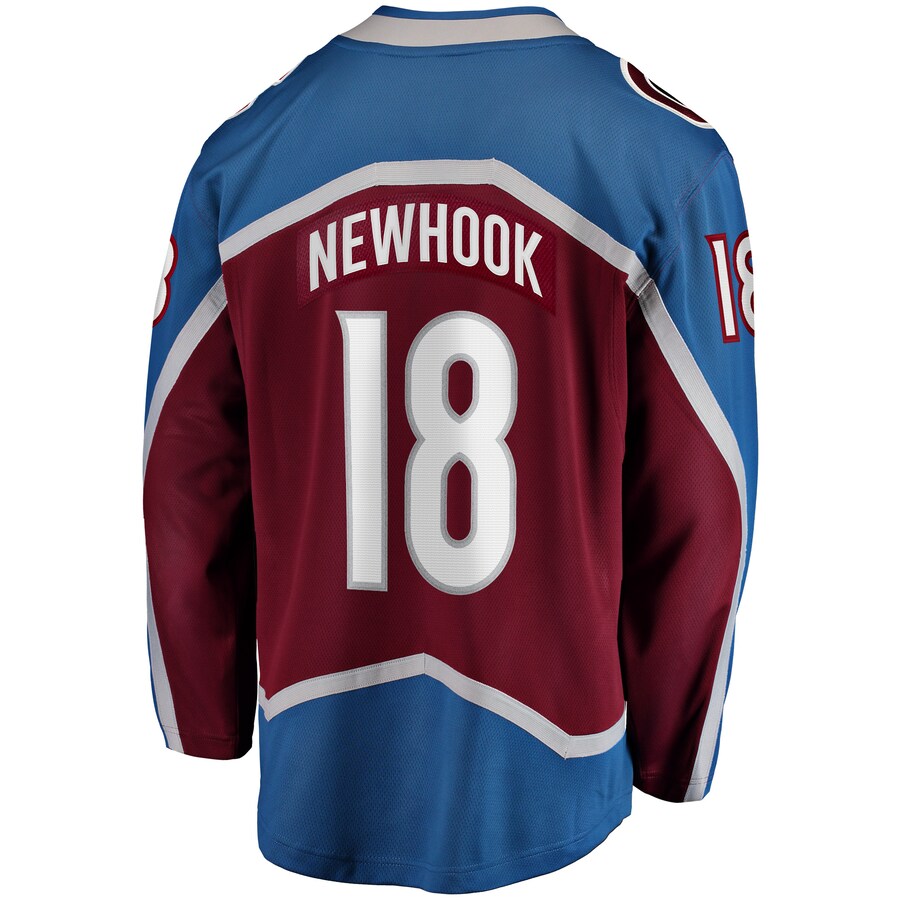 C.Avalanche #18 Alex Newhook Supporters Branded Home Breakaway Player Jersey Burgundy Stitched American Hockey Jerseys