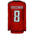W.Capitals #8 Alex Ovechkin Supporters Authentic Autographed Red Stitched American Hockey Jerseys