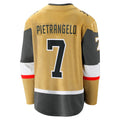 V.Golden Knights #7 Alex Pietrangelo Supporters Branded Alternate Premier Breakaway Player Jersey Gold Stitched American Hockey Jerseys