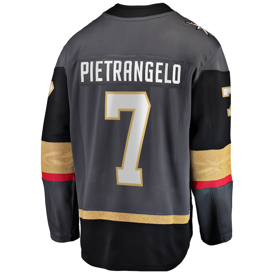 V.Golden Knights #7 Alex Pietrangelo Supporters Branded Alternate Premier Breakaway Player Jersey Gray Stitched American Hockey Jerseys