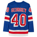NY.Rangers #40 Alexandar Georgiev Supporters Authentic Autographed Blue Jersey Stitched American Hockey Jerseys