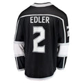 LA.Kings #2 Alexander Edler Supporters Branded Home Breakaway Player Jersey  Black Stitched American Hockey Jerseys
