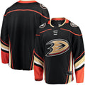 A.Ducks Supporters Branded Breakaway Home Jersey Black Stitched American Hockey Jerseys