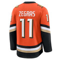 A.Ducks #11 Trevor Zegras Supporters Home Premium Jersey - Orange Stitched American Hockey Jerseys