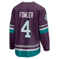 A.Ducks #4 Cam Fowler Supporters 30th Anniversary Premier Breakaway Jersey - Purple Stitched American Hockey Jerseys