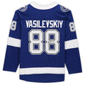 TB.Lightning #88 Andrei Vasilevskiy Supporters Authentic Autographed Breakaway Jersey Blue Stitched American Hockey Jerseys