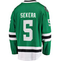 D.Stars #5 Andrej Sekera Supporters Branded Breakaway Home Player Jersey Kelly Green Stitched American Hockey Jerseys
