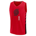 P.Trail Blazers #1 Anfernee Simons Fanatics Branded 2022-23 Fast Break Replica Jersey Red Statement Edition Stitched American Basketball Jersey