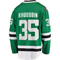 D.Stars #35 Anton Khudobin Supporters Branded Breakaway Player Jersey Kelly Green Stitched American Hockey Jerseys
