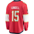F.Panthers #15 Anton Lundell Supporters Branded Home Breakaway Player Jersey  Red Stitched American Hockey Jerseys