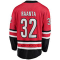 C.Hurricanes #32 Antti Raanta Supporters Branded Home Breakaway Player Jersey Red Stitched American Hockey Jerseys