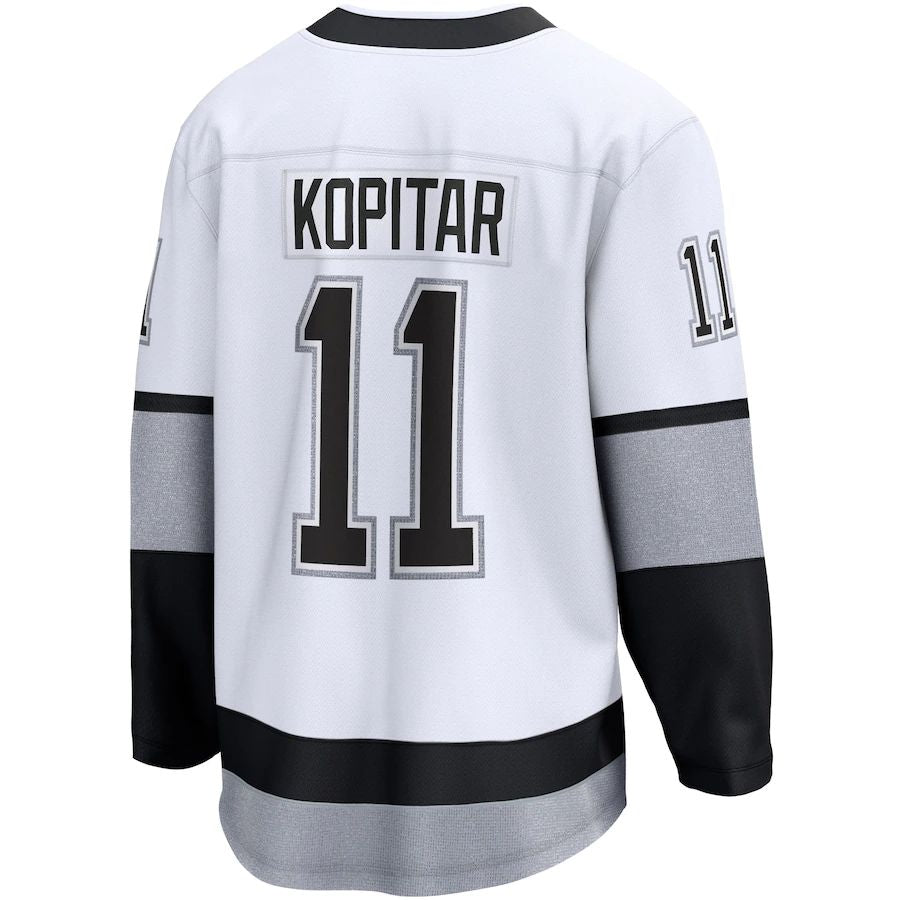 LA.Kings #11 Anze Kopitar Supporters Branded Alternate Premier Breakaway Player Jersey White Stitched American Hockey Jerseys