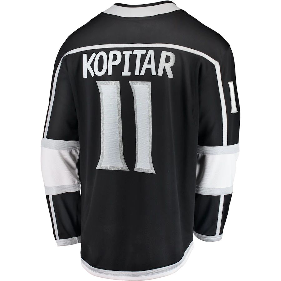 LA.Kings #11 Anze Kopitar Supporters Branded Breakaway Player Jersey Black Stitched American Hockey Jerseys