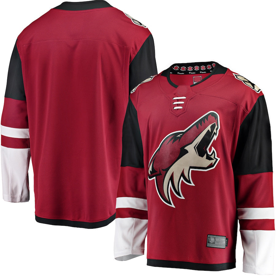 A.Coyotes Supporters Branded Breakaway Home Jersey Red Stitched American Hockey Jerseys