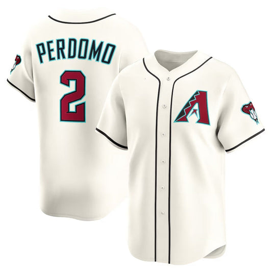 Arizona Diamondbacks #2 Geraldo Perdomo Alternate Limited Player Jersey - Cream Stitched Baseball Jersey