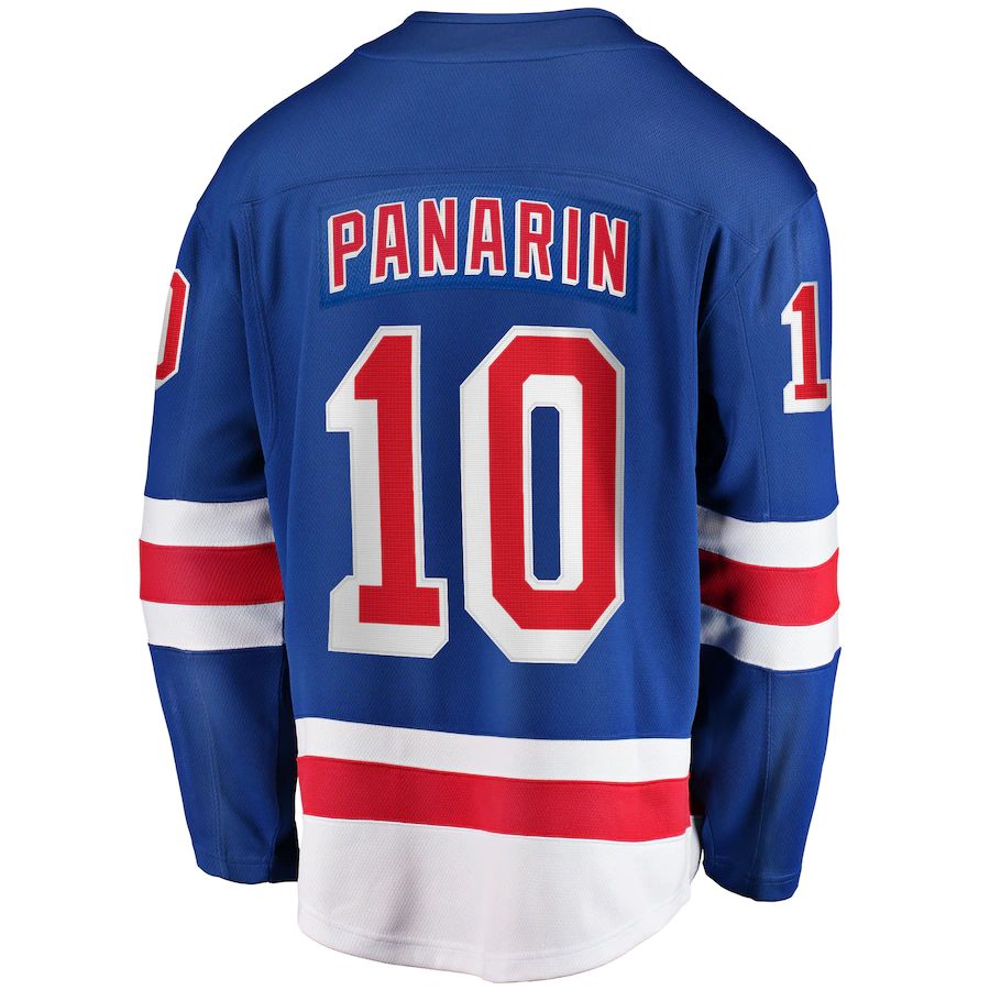 NY.Rangers #10 Artemi Panarin Supporters Branded Premier Breakaway Player Jersey  Blue Stitched American Hockey Jerseys