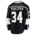 LA.Kings #34 Arthur Kaliyev Supporters Branded Home Breakaway Player Jersey Black Stitched American Hockey Jerseys