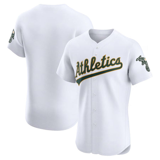 Oakland Athletics Home Elite Jersey - White Stitched Baseball Jersey