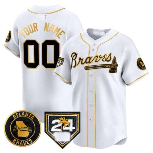 Custom Atlanta Braves 2024 Spring Training Patch Vapor Premier Limited ¨C All Stitched Baseball Jersey