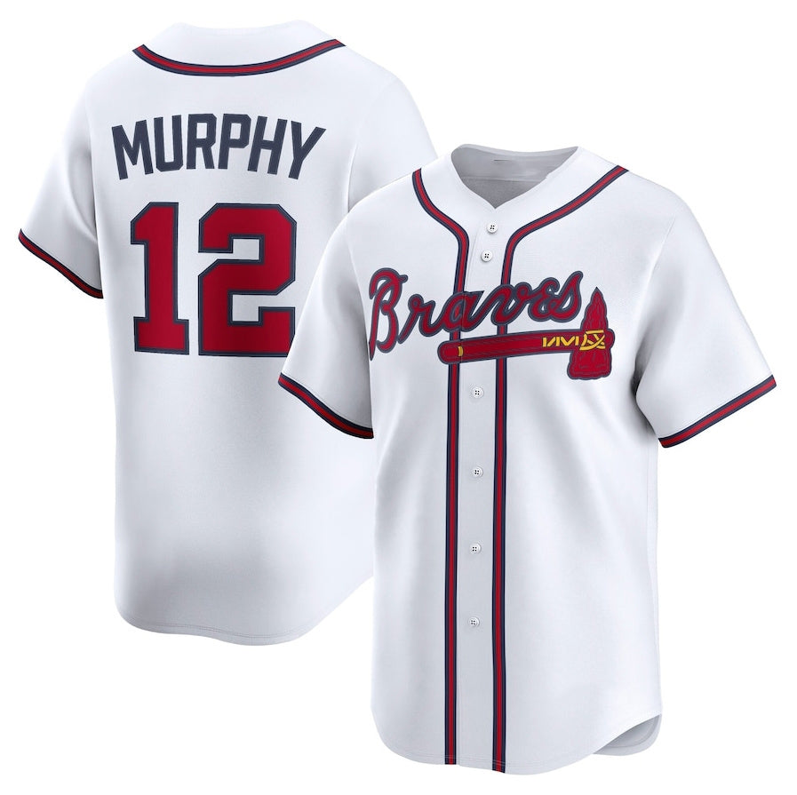Atlanta Braves #12 Sean Murphy Alternate Limited Player Jersey - White Baseball Jerseys