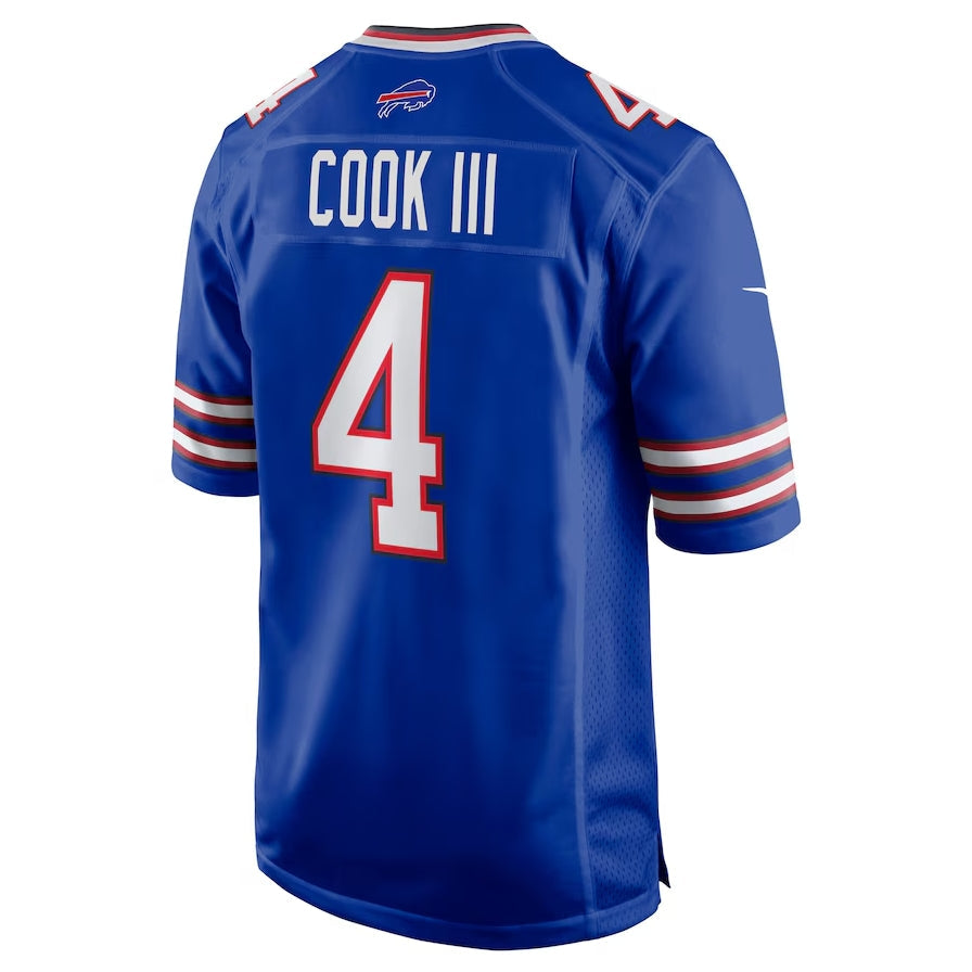 B.Bills #4 James Cook III Royal Team Game American Football Jerseys